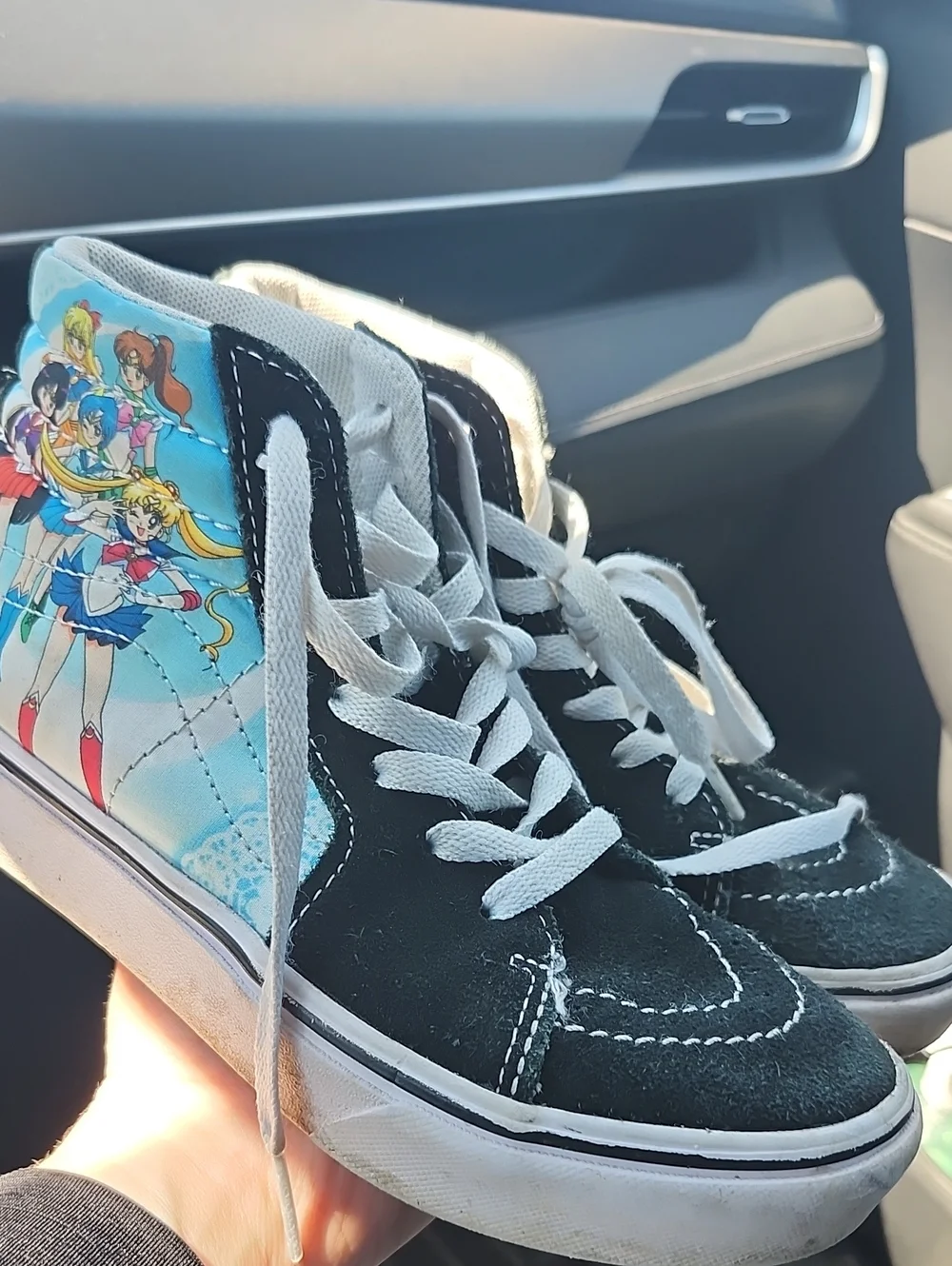 Vans Sailor MOON Kids High-Top Vans Sneakers - Black & Teal Size 3